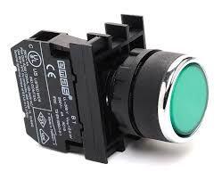Emas Yaylı Yeşil Kumanda Butonu 22mm 2NA