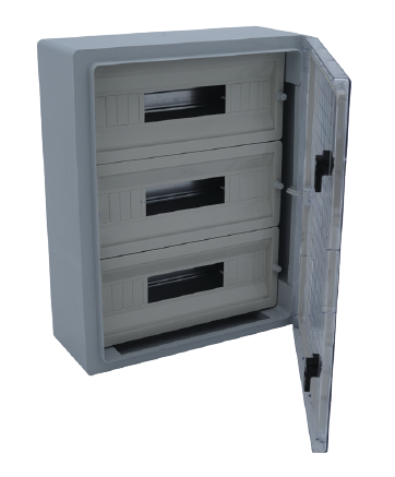 ÇETİNKAYA 50x60x23 3x22= 66 Otomat ŞEFFAF KAPAKLI PLASTİK OTOMAT DAĞITIM PANOSU IP65 ÇP 5118