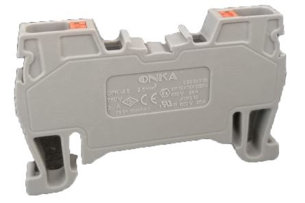 Onka 2,5mm Ray Klemens Yay Bağlantılı Her İki Tarafı Kapalı YEŞİL